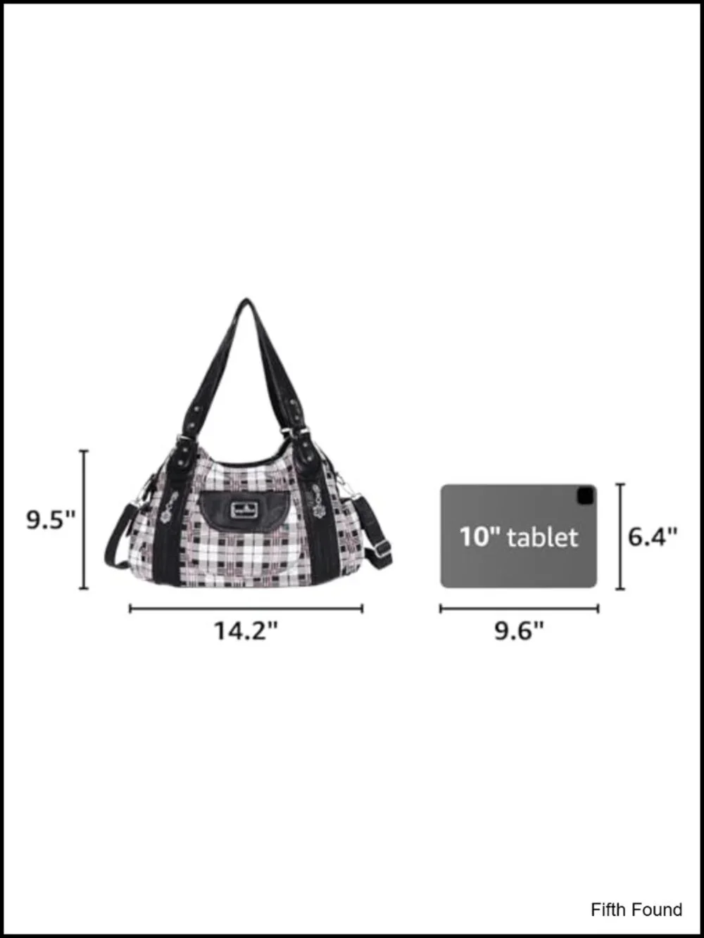 Washed PU Leather Hobo Shoulder Bag Multi Pocket Satchel Tote Purse